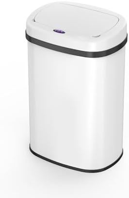 KITCHEN MOVE Poubelle Automatique 58L MAJESTIC WHITE, Inox, Blanc