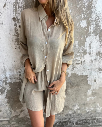 IZELA - ENSEMBLE CHEMISE & SHORT DÉCONTRACTÉ