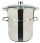 Couscoussier Induction en Inox, 4 Litres, Argenté, 20 cm