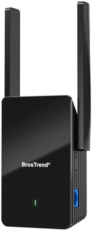 BrosTrend Répéteur WiFi 6 AX1500, Amplificateur Puissant, Port Gigabit, Double Bande 5GHz & 2.4GHz