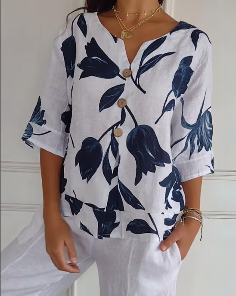 ELISA - Chemise Décontractée en Coton