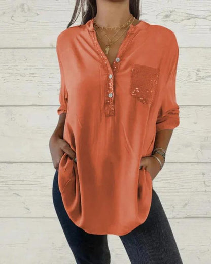 ELINE - CHEMISE ÉLÉGANTE À COL EN V