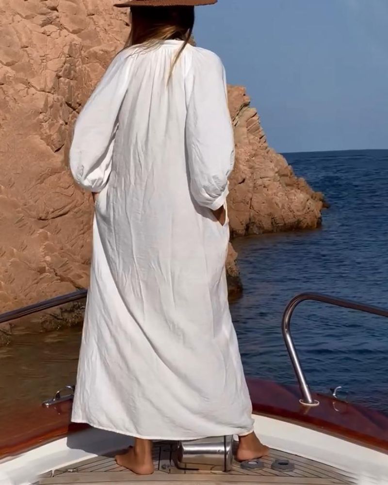 MIRANDA - ROBE CONFORTABLE EN COTON