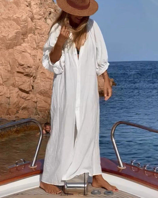 MIRANDA - ROBE CONFORTABLE EN COTON