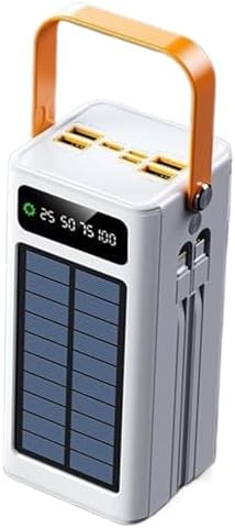 Batterie Externe Solaire 50000mAh, Chargeur Solaire Haute Capacité, Blanc