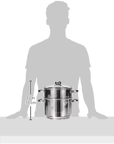 Couscoussier Induction 3 en 1, Acier Inoxydable, 22 cm, 6 Litres
