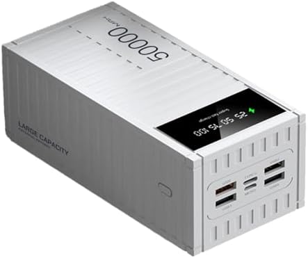 Batterie Externe 50000mAh, Charge Rapide 66W, Affichage LED, Noir