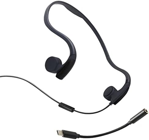 Casque à Conduction Osseuse Filaire Sport, Oreille Ouverte, Noir