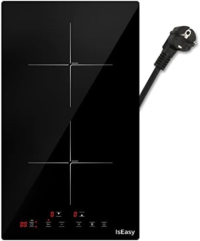 Plaque Induction 2 Feux, Double Plaque de Cuisson Électrique 3400W, Verre Céramique