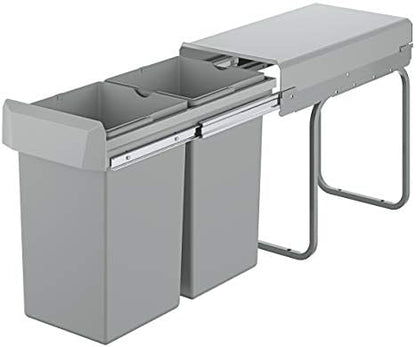 GROHE Poubelle de Cuisine, Tri Sélectif, 2x15L, Gris, 40855000