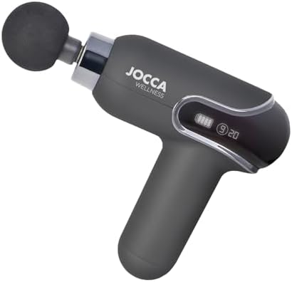 Jocca Pistolet de Massage Musculaire, 9 Vitesses, 4 Têtes Interchangeables, Écran LED