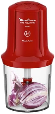 Moulinex Hachoir Électrique Multi Moulinette AT714G32, 500W, 500ml, Rouge