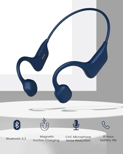 Casque Sport Conduction Osseuse Bluetooth IPX7, Écouteurs Ouverts