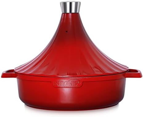 INTIGNIS Tajine Marocain 28 cm avec Couvercle Auto-Arrosant, 4.2L, Antiadhésif