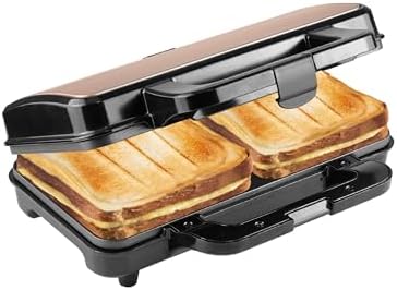 Bestron Appareil à Croque Monsieur XL, ASM90XLZ, Cuivre, 900W