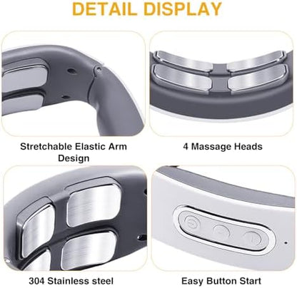 Masseur Cervical Portable avec Thérapie Thermique 42°C et 6 Modes