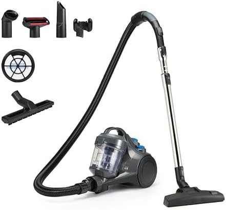 Amazon Basics Aspirateur Traineau sans Sac VCS35B15KOM-85, 850W, Filtro HEPA, Gris