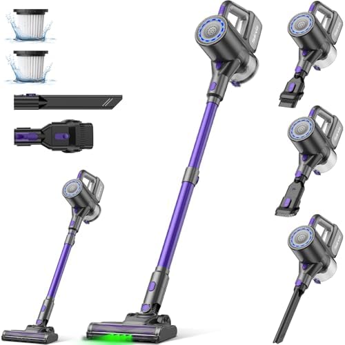 Suirviz Aspirateur sans Fil U8, 40kpa, 35 Min Autonomie, Lumière LED Verte