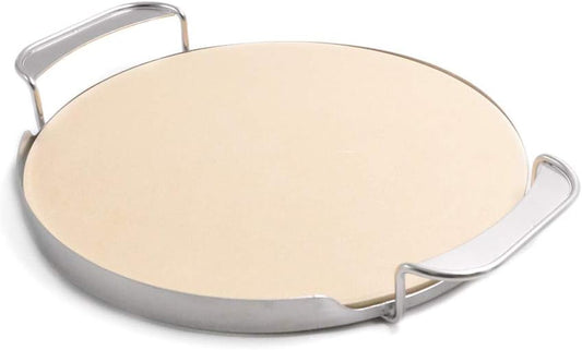 Pierre à Pizza - Cordiérite 33,52cm - Support avec Poignées
