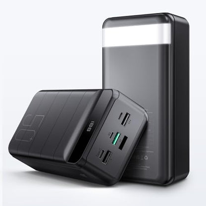 Batterie Externe 50000mAh avec Charge Rapide, Écran LED et Lampe de Poche