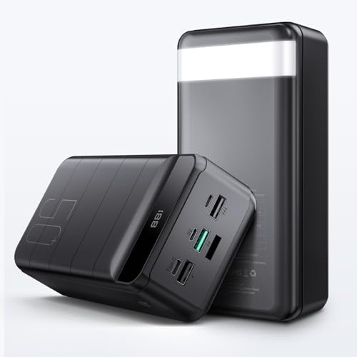 Batterie Externe 50000mAh avec Charge Rapide, Écran LED et Lampe de Poche