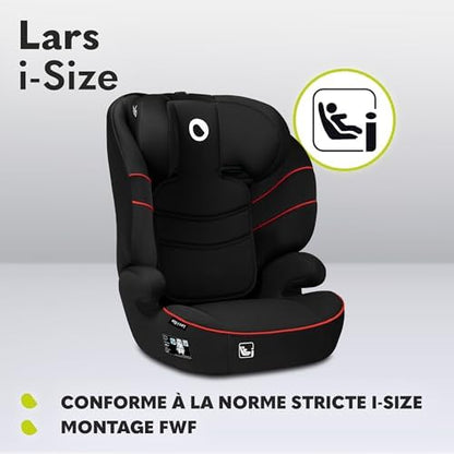 lionelo Siège Auto Isofix Lars I-Size, Groupes 2 et 3, Protection Latérale, Accoudoirs Confortables