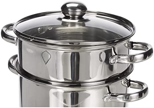 Couscoussier Induction 3 en 1, Acier Inoxydable, 22 cm, 6 Litres