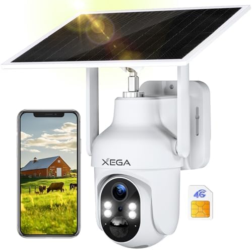 Caméra Solaire 4G Extérieure, Vision Nocturne Colorée 3MP, Étanche IP66