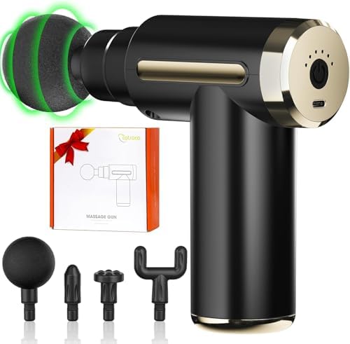 cotsoco Pistolet de Massage Musculaire, Mini, 4 Têtes, Silencieux