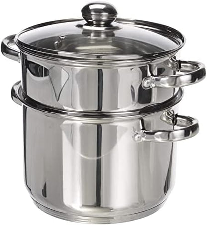 Couscoussier Induction 3 en 1, Acier Inoxydable, 22 cm, 6 Litres