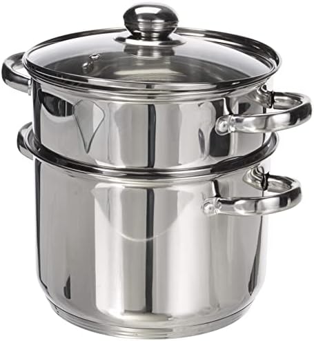 Couscoussier Induction 3 en 1, Acier Inoxydable, 22 cm, 6 Litres