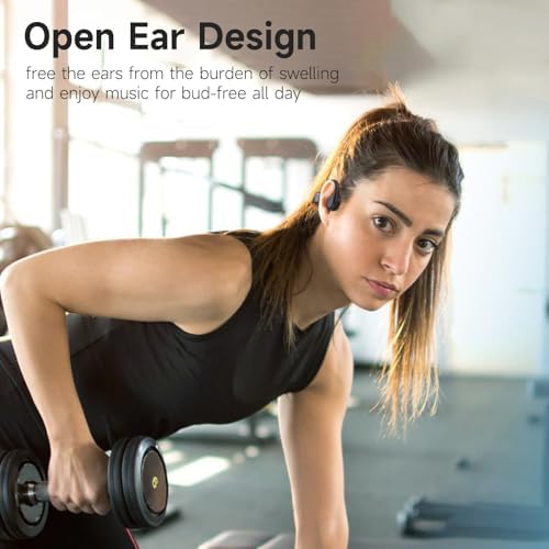 Casque Bluetooth 5.4 Conduction Osseuse, Étanche IPX5 pour Sport