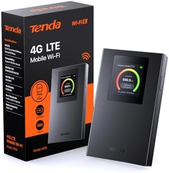 Tenda Routeur Portable 4G SIM, MF6, WiFi 6 AX300Mbps, Batterie 2100mAh