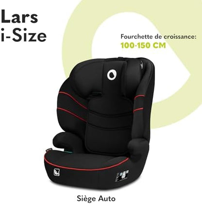 lionelo Siège Auto Isofix Lars I-Size, Groupes 2 et 3, Protection Latérale, Accoudoirs Confortables