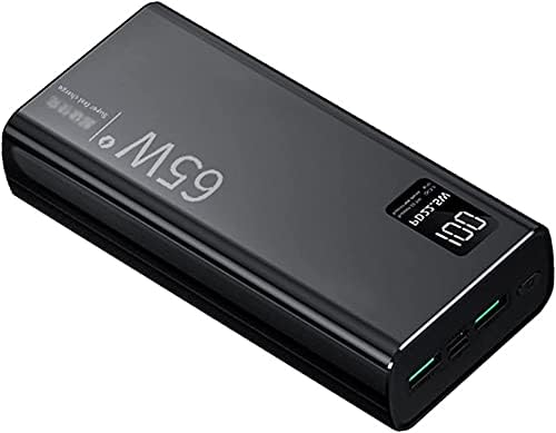 Chargeur Portable Rapide 65W Batterie Externe 50000mAh avec Affichage LED