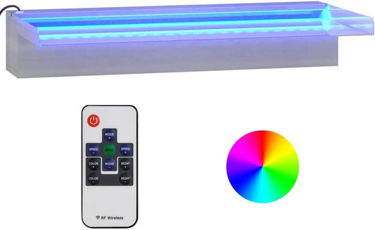 Déversoir Cascade LED - Acier Inoxydable 304 - Télécommande RVB
