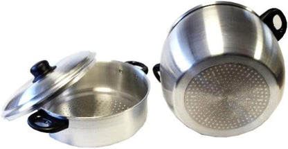 Couscoussier Induction en Aluminium Ø30cm 16L, Finition Brossée