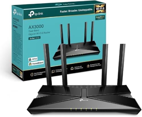 TP-Link Routeur WiFi 6 Archer AX58, 3000 Mbps, 5 Ports Gigabit, 4 Antennes