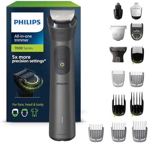Philips Tondeuse Tout-en-Un MG7950/15, 15 Sabots, 26 Hauteurs de Coupe