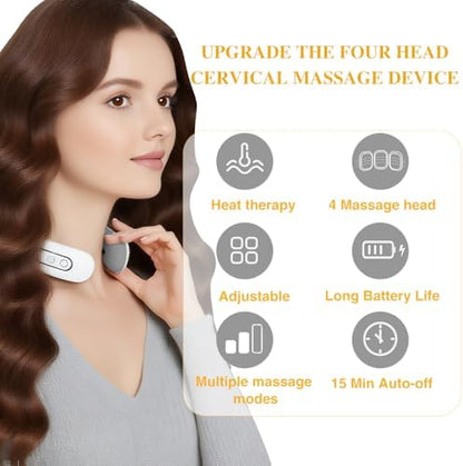 Masseur Cervical Portable avec Thérapie Thermique 42°C et 6 Modes