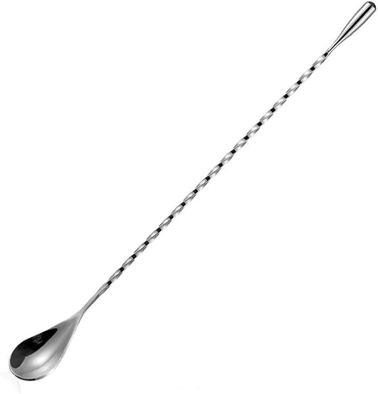 Cuillère à Cocktail - Acier Inoxydable - Design Torsadé 40 cm