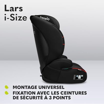 lionelo Siège Auto Isofix Lars I-Size, Groupes 2 et 3, Protection Latérale, Accoudoirs Confortables