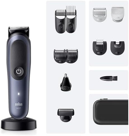 Braun Tondeuse Électrique Tout-En-Un Series 7 AIO7565, Kit 13-En-1, Bleu
