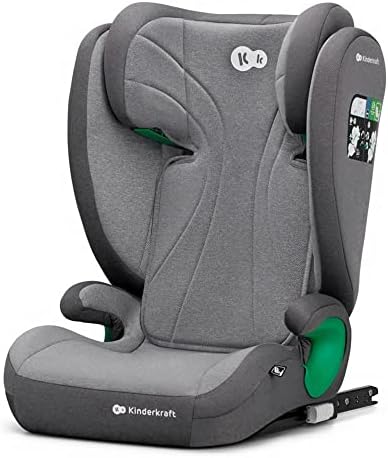 Kinderkraft Siège Auto Isofix JUNIOR FIX i-Size, Groupe 2/3, 100-150 cm, Gris