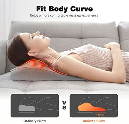 Masseur Cervical avec Coussin Chauffant, Massage Dos et Cou, 3 Intensités Réglables