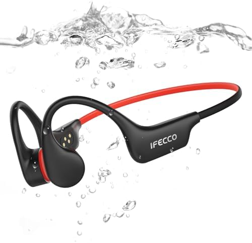 Casque Étanche IP68 Conduction Osseuse pour Natation, Bluetooth 6.0, MP3 8G