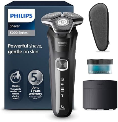 Philips Rasoir Électrique Homme Série 5000, Modèle S5898/50, Wet & Dry, Tondeuse Rétractable