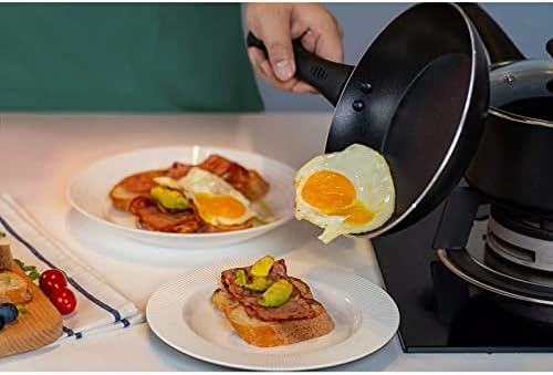 Ensemble Batterie de Cuisine Anti-adhésif 5 Pièces, Noir, Induction