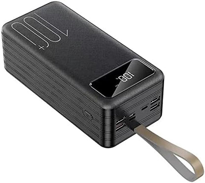 Chargeur Portable Batterie Externe 50000mAh, 4 USB, Noir