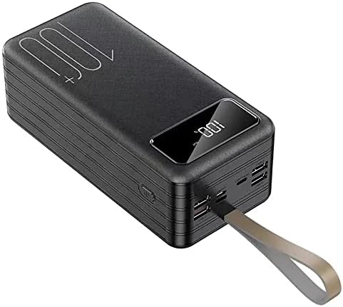 Chargeur Portable Batterie Externe 50000mAh, 4 USB, Noir